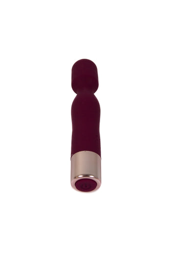 Shots Toys - Loveline - Glamour Mini Wand Vibrator - Burgundy - Stag Shop