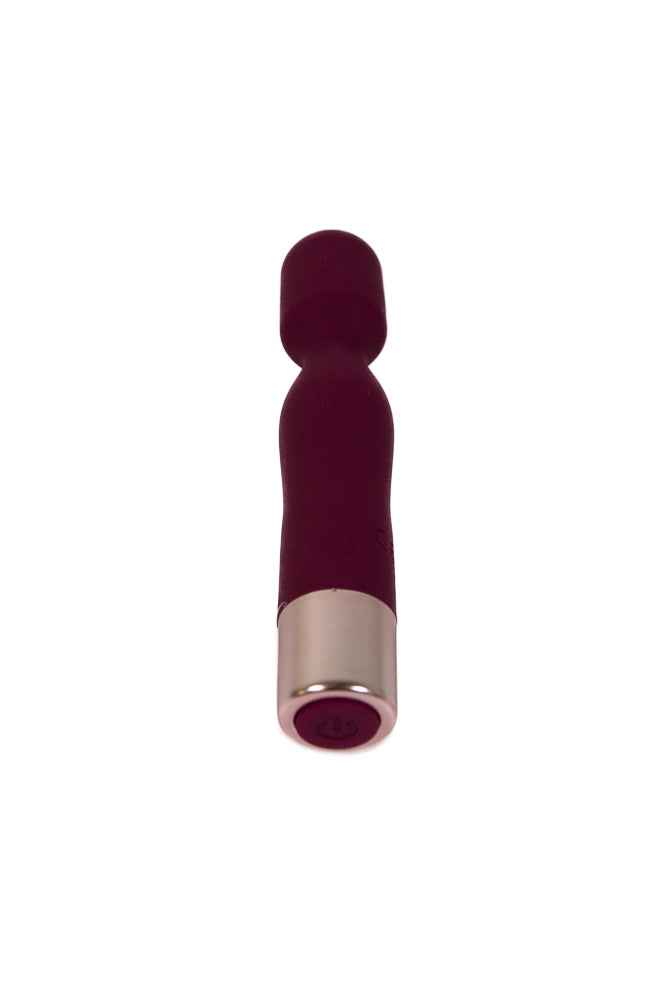 Shots Toys - Loveline - Glamour Mini Wand Vibrator - Burgundy - Stag Shop