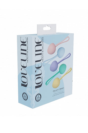Shots Toys - Loveline - PelviFit Berry Weighted Kegel Kit - Stag Shop