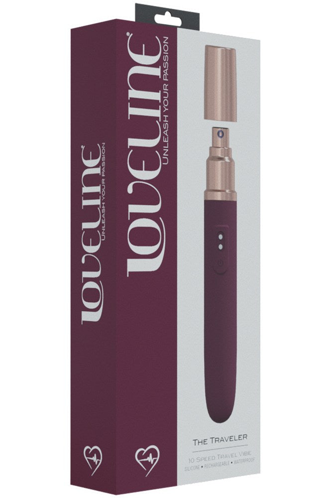 Shots Toys - Loveline - The Traveler Vibrator with Refillable Lube Storage - Various Colours - Stag Shop