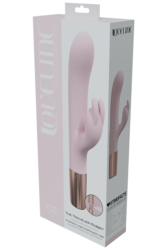 Shots Toys - Loveline - Traveler Rabbit Vibrator & Lube Dispenser - Various Colours - Stag Shop
