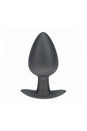 Ouch by Shots Toys - Smooth Silicone Anal Plug - Large - Gunmetal - Stag Shop