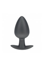 Ouch by Shots Toys - Smooth Silicone Anal Plug - Large - Gunmetal - Stag Shop