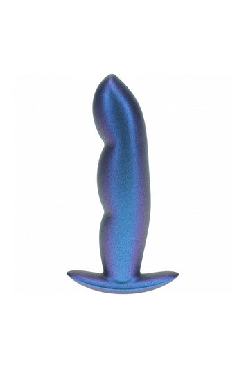 Ouch by Shots Toys - Finger Shaped Silicone Anal Plug - Metallic Blue - Stag Shop