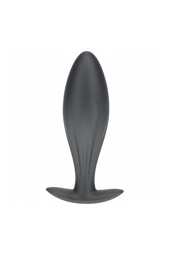 Ouch by Shots Toys - Oval Silicone Anal Plug - Gunmetal - Stag Shop