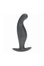 Ouch by Shots Toys - P-Spot Silicone Anal Plug - Gunmetal - Stag Shop
