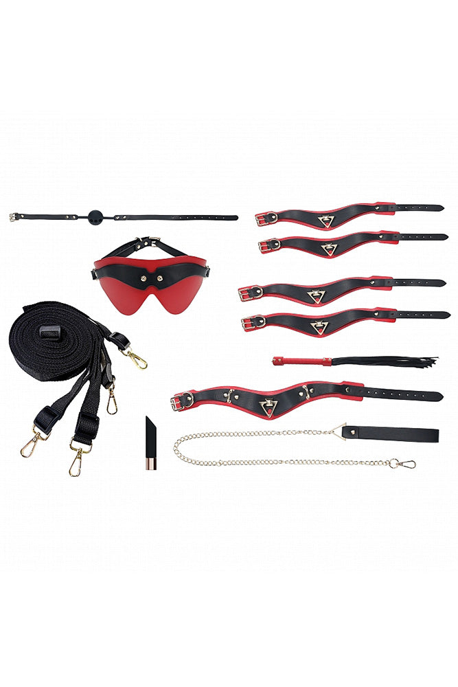 Ouch by Shots Toys - Milan Collection - Bondage Kit with Bag - Black - Stag Shop