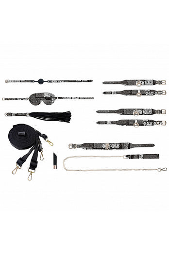 Ouch by Shots Toys - NY Collection - Bondage Kit with Bag - Black - Stag Shop