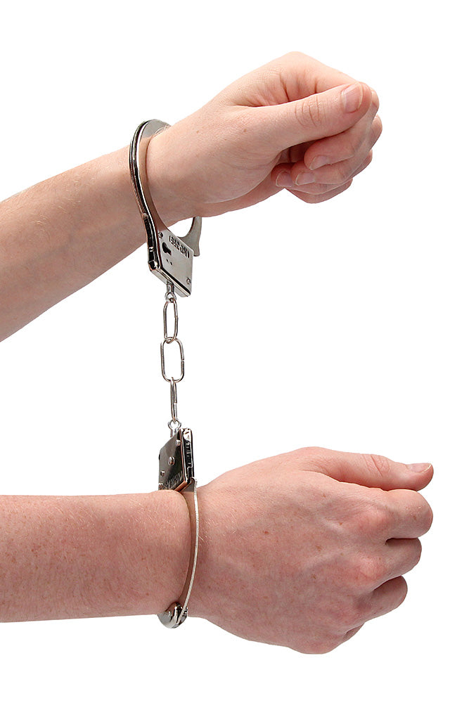 Ouch by Shots Toys - Beginner Metal Handcuffs - Assorted Colours - Stag Shop