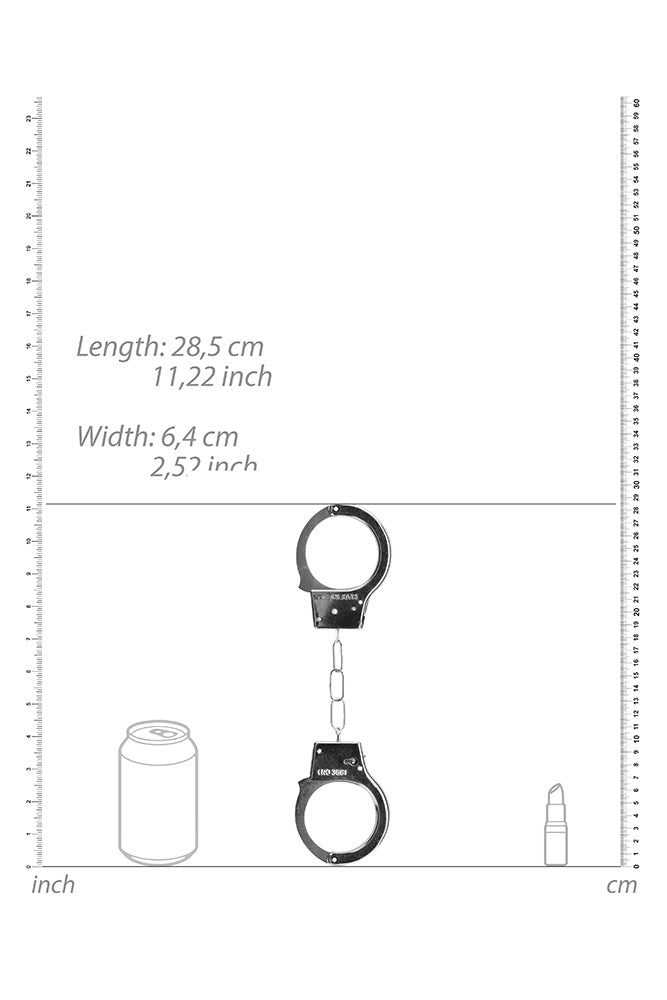 Ouch by Shots Toys - Beginner Metal Handcuffs - Assorted Colours - Stag Shop