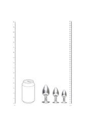 Ouch International - New York Collection - Metal Anal Plug Set - Stag Shop