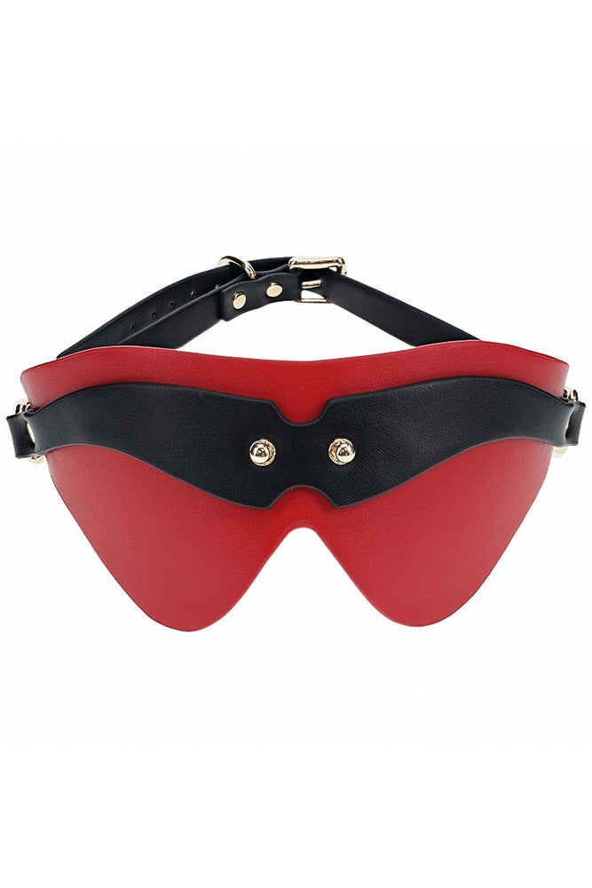 Ouch by Shots Toys - Milan Collection - Blindfold - Red/Black - Stag Shop