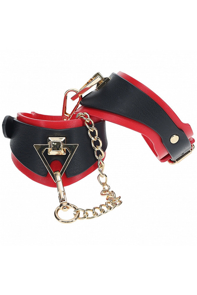 Ouch by Shots Toys - Milan Collection - Handcuffs - Black/Red - Stag Shop