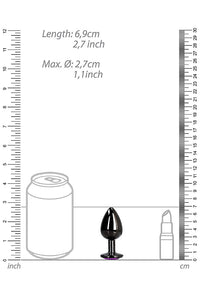 Thumbnail for Ouch by Shots Toys - Small Aluminum Heart Gem Butt Plug - Stag Shop