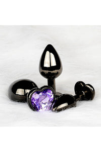 Thumbnail for Ouch by Shots Toys - Small Aluminum Heart Gem Butt Plug - Stag Shop