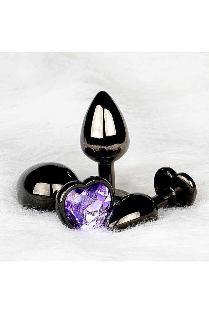 Ouch by Shots Toys - Small Aluminum Heart Gem Butt Plug - Stag Shop