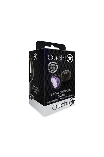 Ouch by Shots Toys - Small Aluminum Heart Gem Butt Plug - Stag Shop