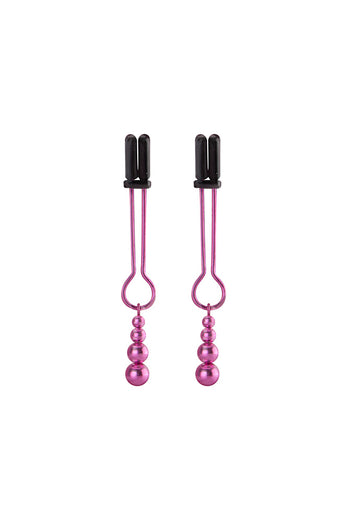 Ouch by Shots Toys - Teasing Nipple Clamps - Pink - Stag Shop