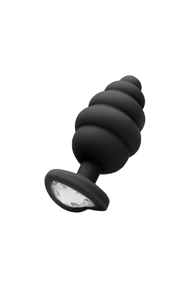 Ribbed Diamond Heart Plug - Stag Shop