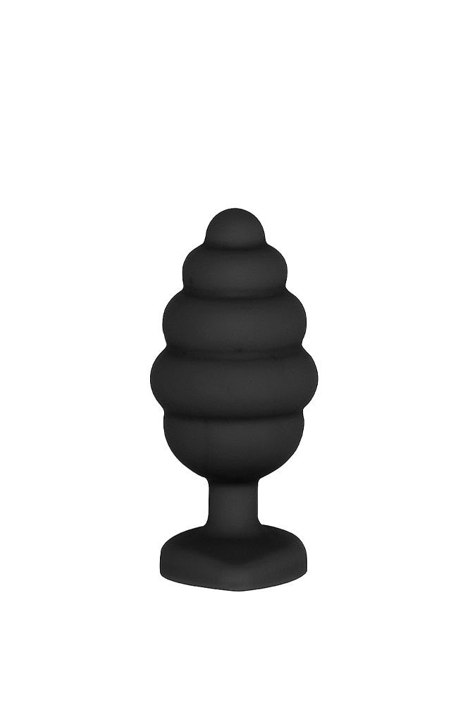 Ribbed Diamond Heart Plug - Stag Shop