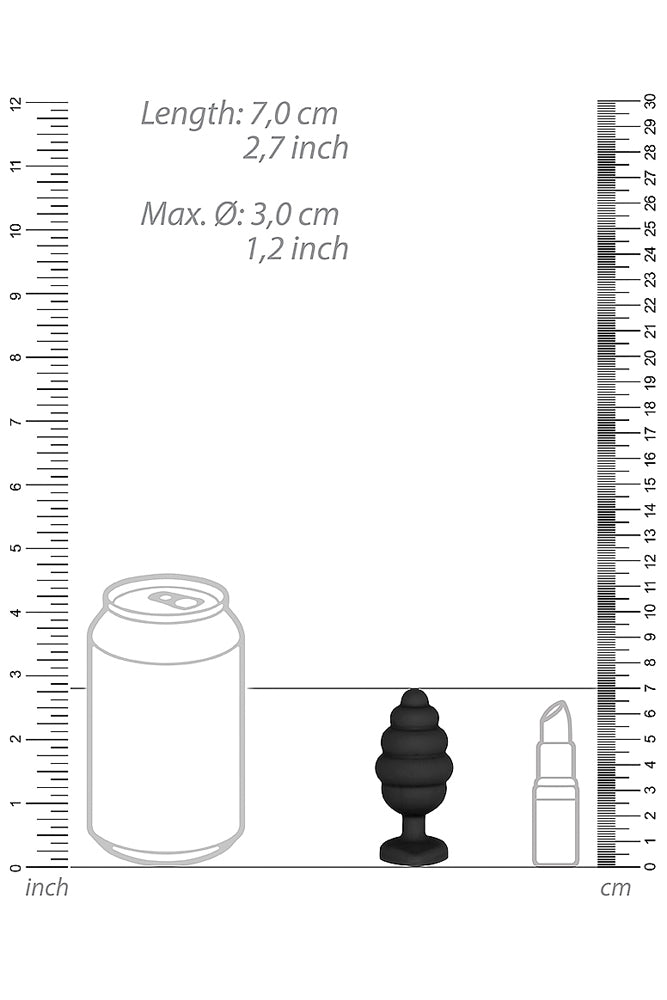 Ribbed Diamond Heart Plug - Stag Shop