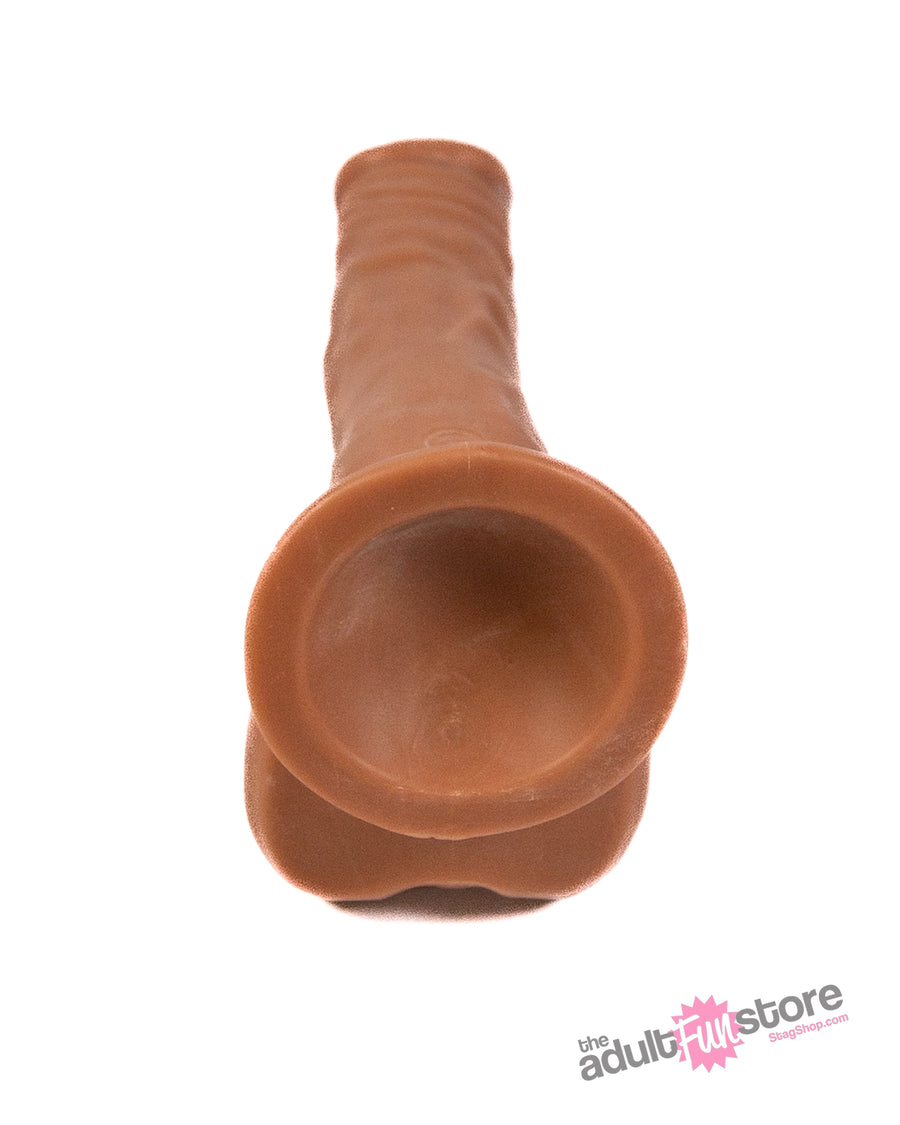 Shots Toys -  RealRock Skin - 10 inch Realistic Dildo With Balls - Tan - Stag Shop