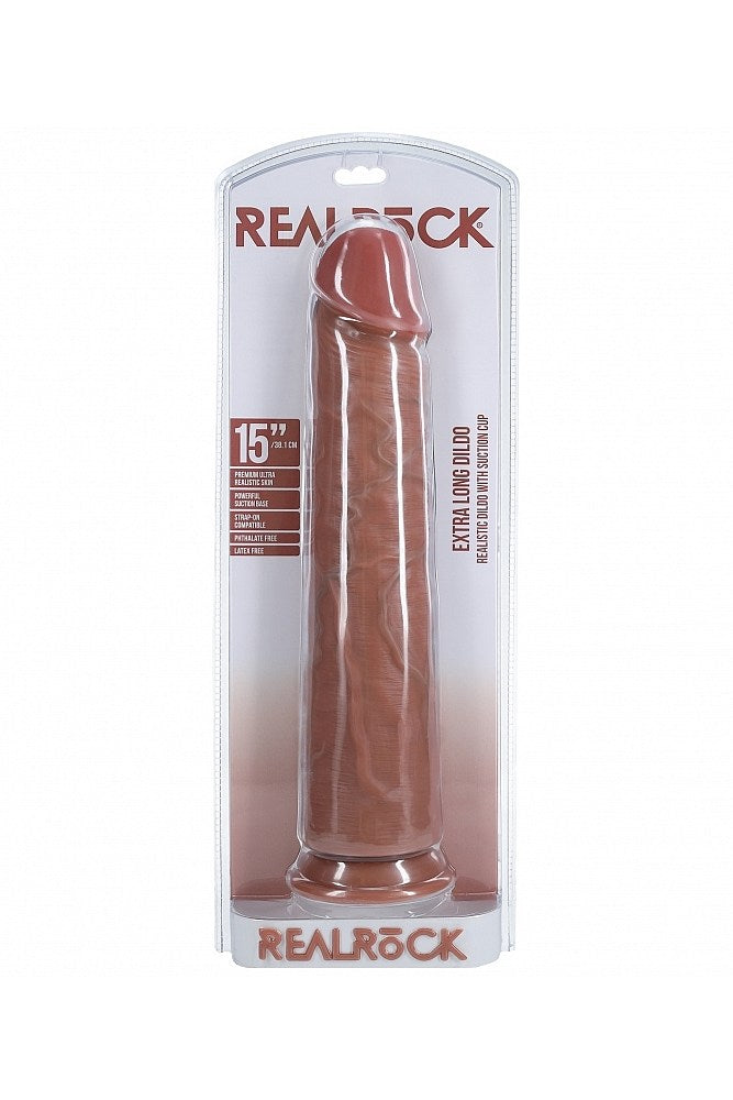 Shots Toys - Real Rock - Extra Long 15" Dildo - Various Colours - Stag Shop