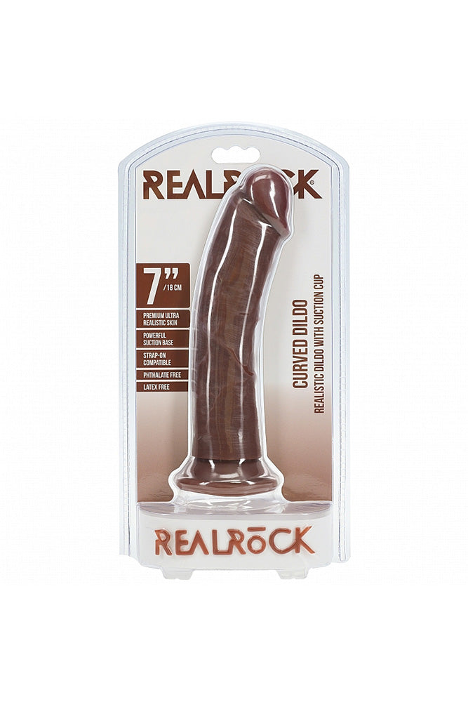 Shots Toys - RealRock - 7 inch Curved Dildo - Stag Shop