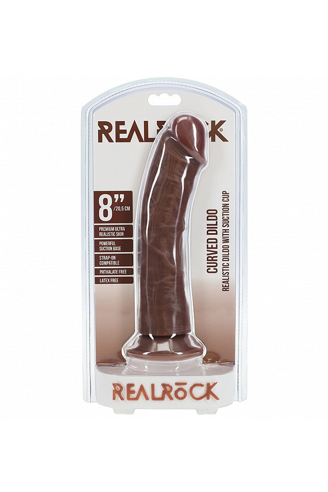Shots Toys - RealRock - 8 inch Curved Dildo - Stag Shop