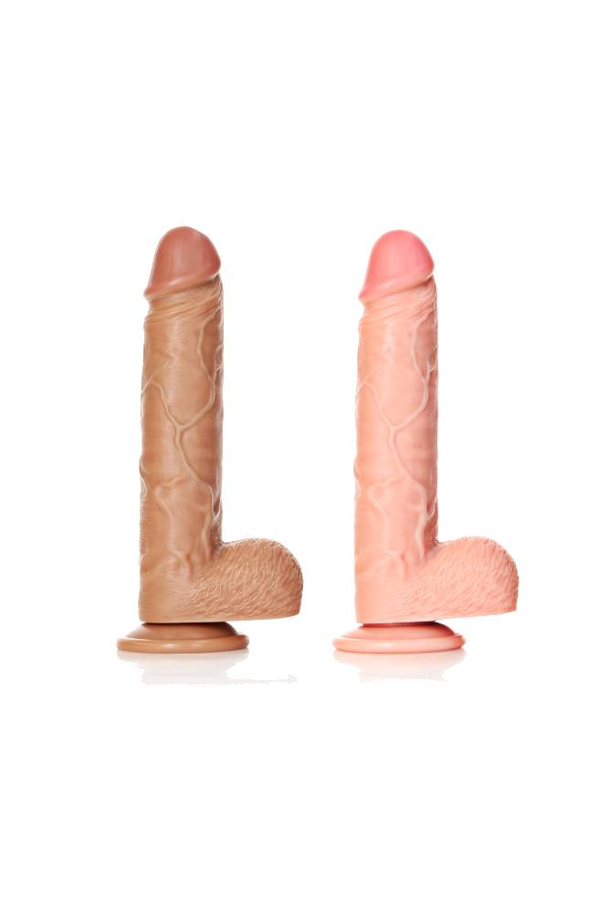 Shots Toys - Real Rock - 9" Straight Dildo with Balls - Various Colours - Stag Shop