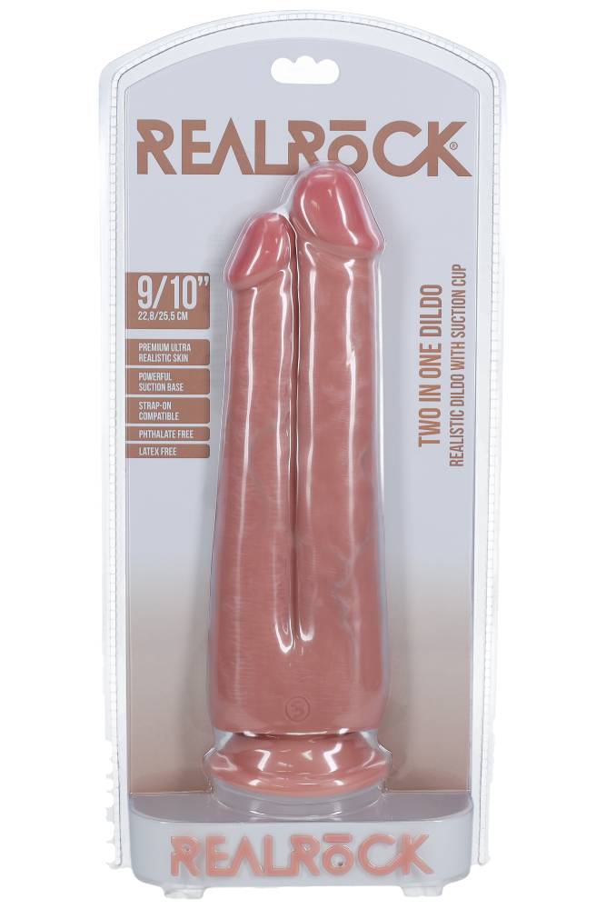 Shots Toys - Real Rock - Two in One 9/10" Dildo - Various Colours - Stag Shop