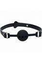 Ouch by Shots Toys - Rome Collection - Breathable Silicone Ball Gag - Black/Gold - Stag Shop