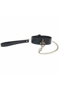 Thumbnail for Ouch by Shots Toys - Rome Collection - Collar With Leash - Black/Gold - Stag Shop