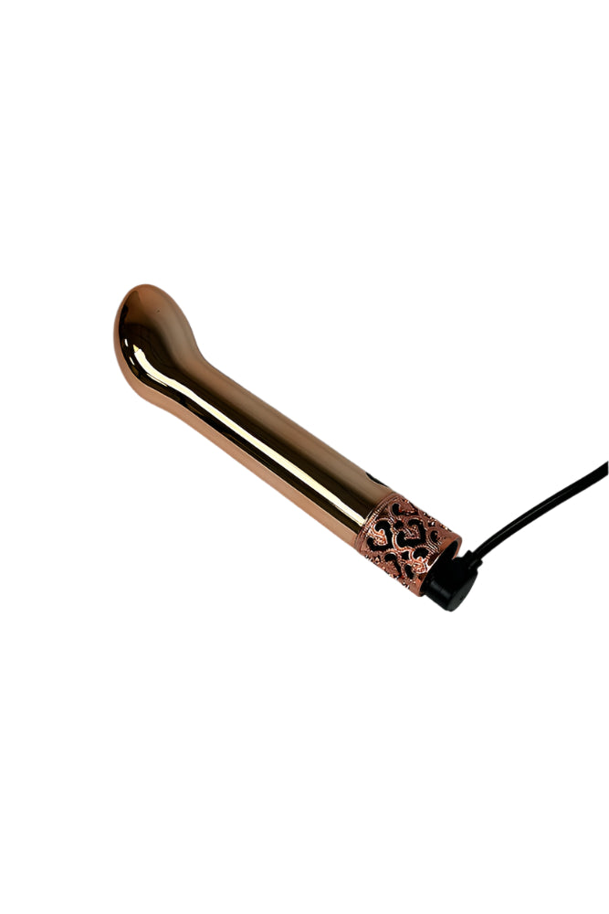 Shots - Royal Gems - Jewel Rechargeable Bullet Vibrator - Rose Gold - Stag Shop