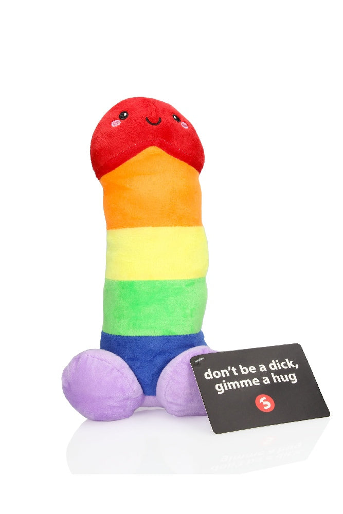 Shots Toys - 12 inch Penis Plushie - Rainbow - Stag Shop