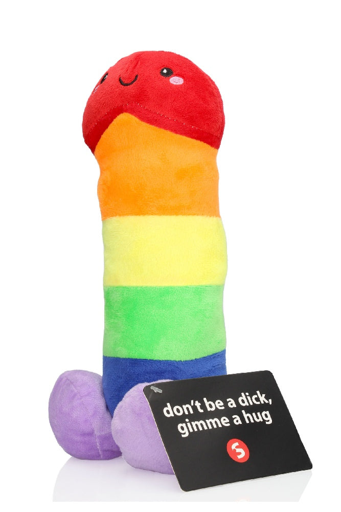 Shots Toys - 12 inch Penis Plushie - Rainbow - Stag Shop
