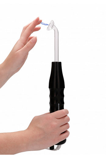 Shots Toys - Electroshock - Electro-sex Lightning Wand 5pc Set - Black - Stag Shop