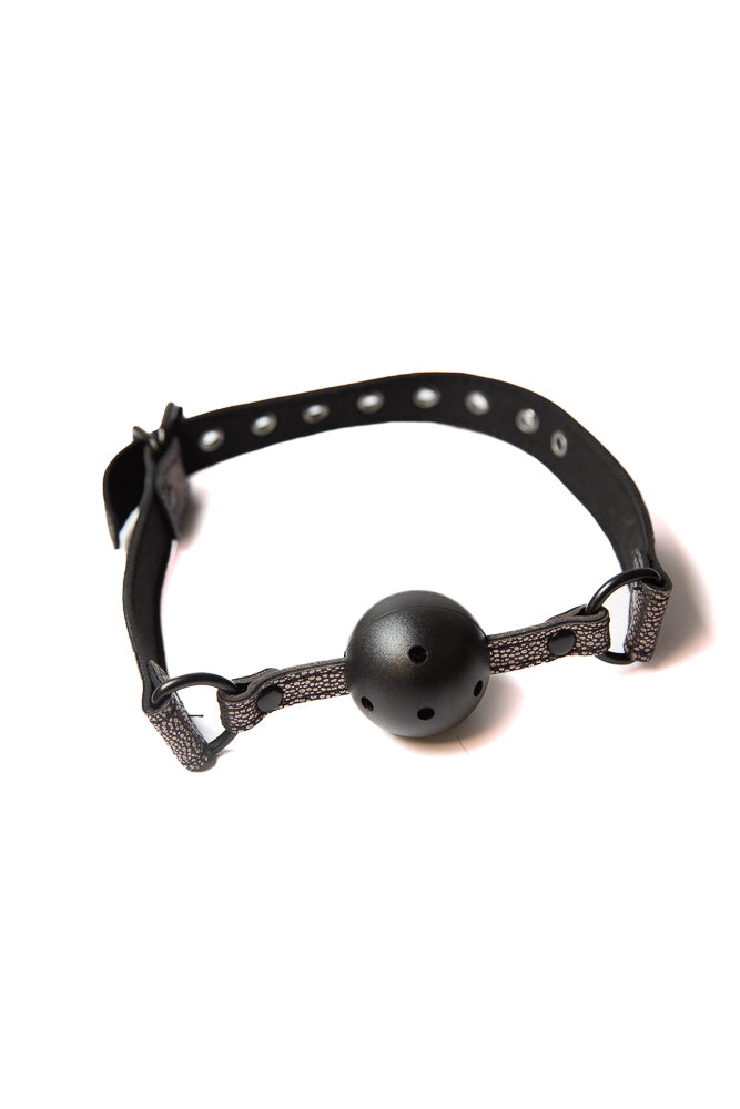 Ouch by Shots Toys - Elegant Ball Gag - Grey - Stag Shop