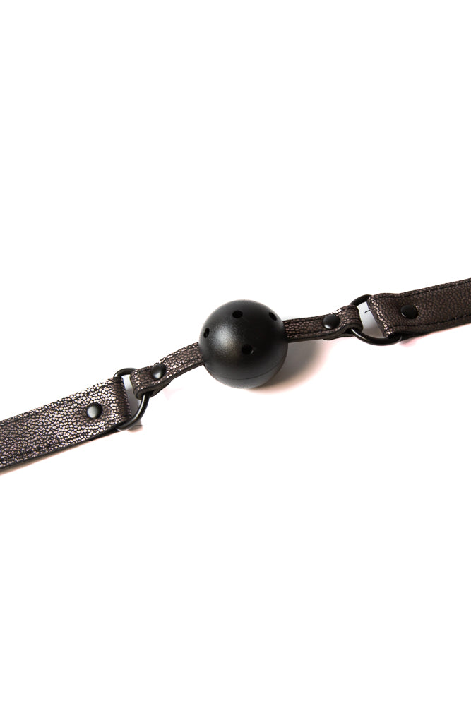 Ouch by Shots Toys - Elegant Ball Gag - Grey - Stag Shop