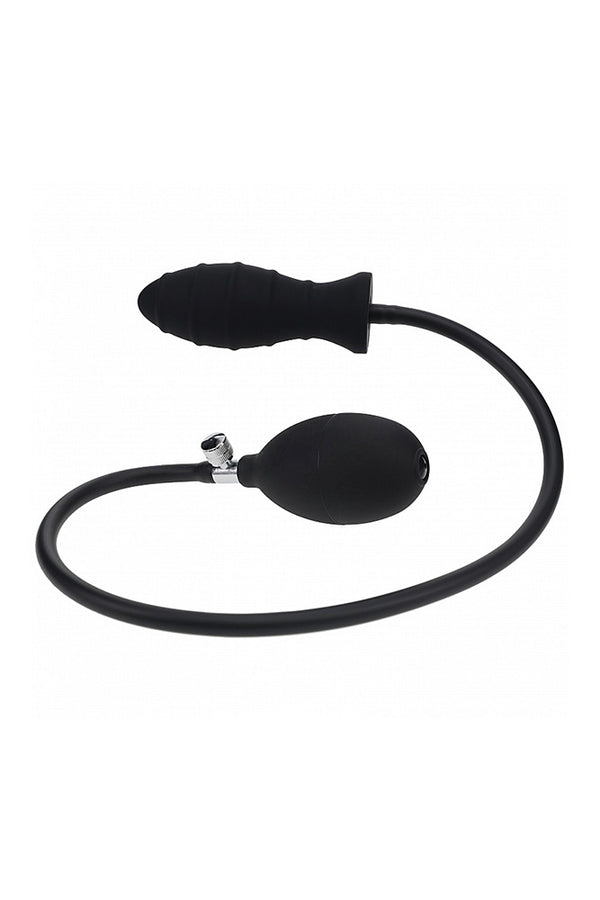 Shots Toys - Levelz - Ribbed Inflatable Silicone Anal Plug - Stag Shop