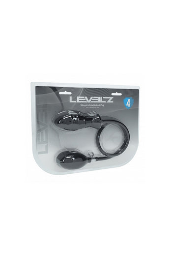 Shots Toys - Levelz - Ribbed Inflatable Silicone Anal Plug - Stag Shop
