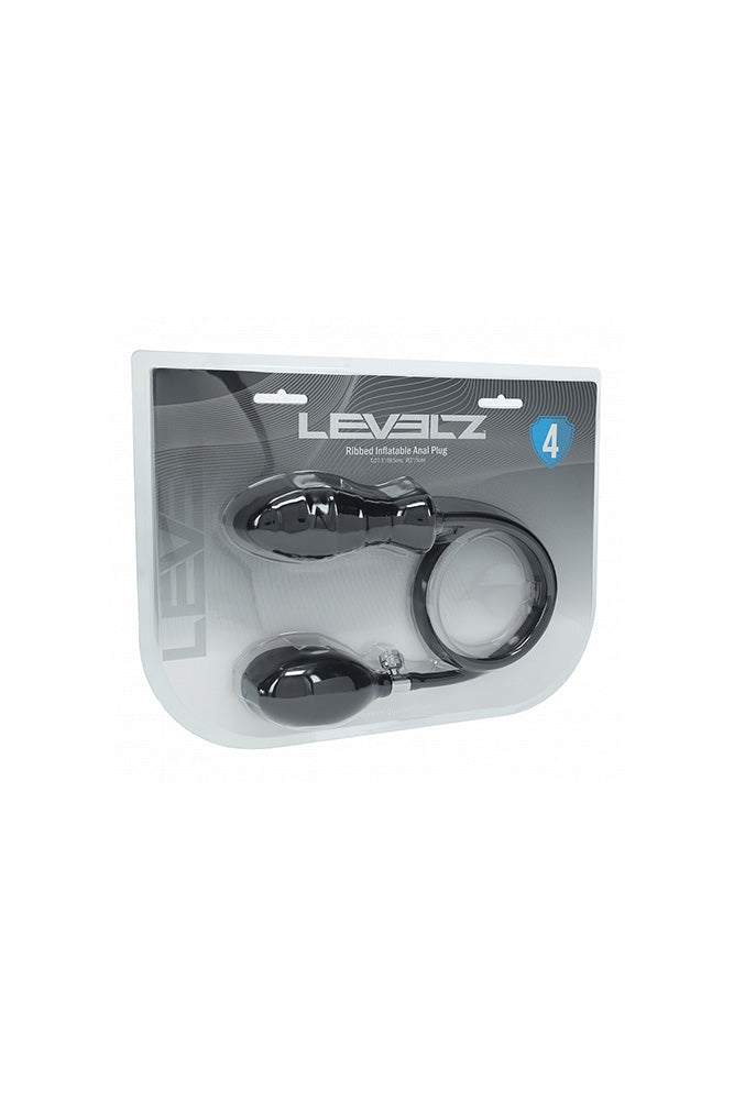 Shots Toys - Levelz - Ribbed Inflatable Silicone Anal Plug - Stag Shop
