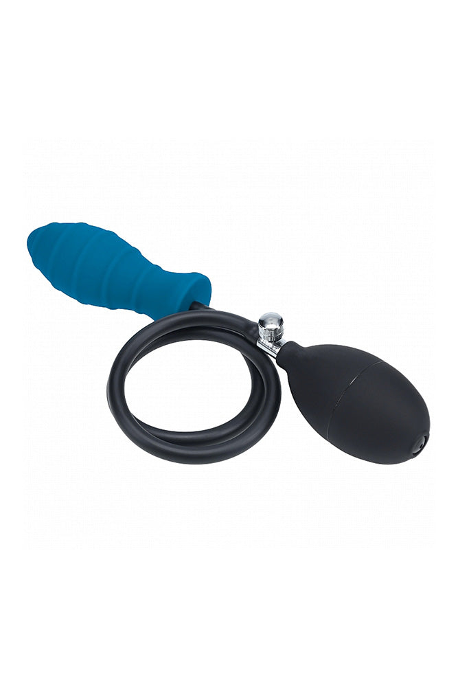 Shots Toys - Levelz - Ribbed Inflatable Silicone Anal Plug - Stag Shop