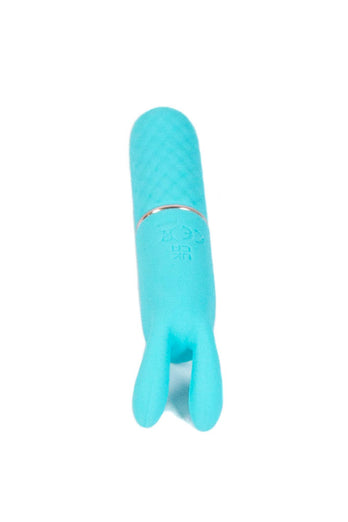 Shots Toys - Loveline - Dona Mini Rabbit Vibrator - Blue - Stag Shop