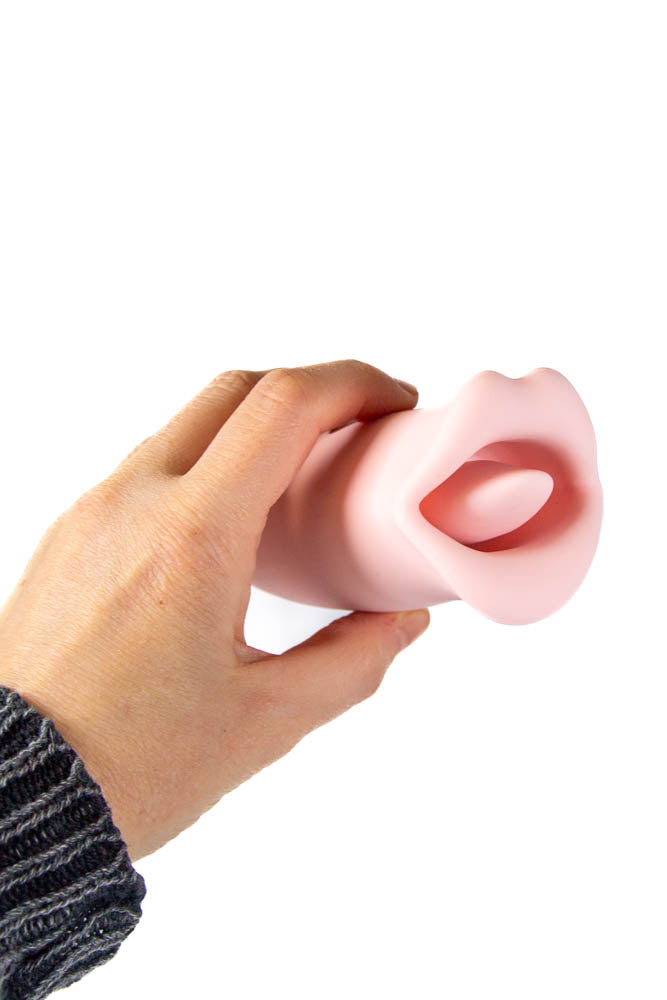 Shots Toys - Loveline - Kiss Sucking & Vibrating Mouth Stimulator - Pink - Stag Shop