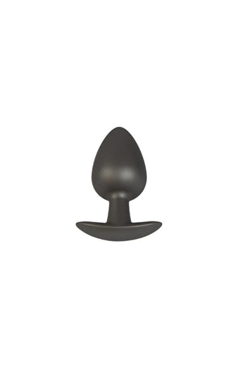 Ouch by Shots Toys - Smooth Silicone Anal Plug - Large - Gunmetal - Stag Shop