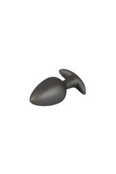 Ouch by Shots Toys - Smooth Silicone Anal Plug - Large - Gunmetal - Stag Shop
