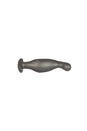 Ouch by Shots Toys - P-Spot Silicone Anal Plug - Gunmetal - Stag Shop