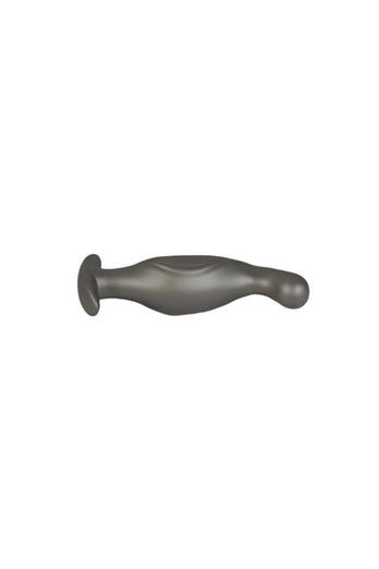 Ouch by Shots Toys - P-Spot Silicone Anal Plug - Gunmetal - Stag Shop