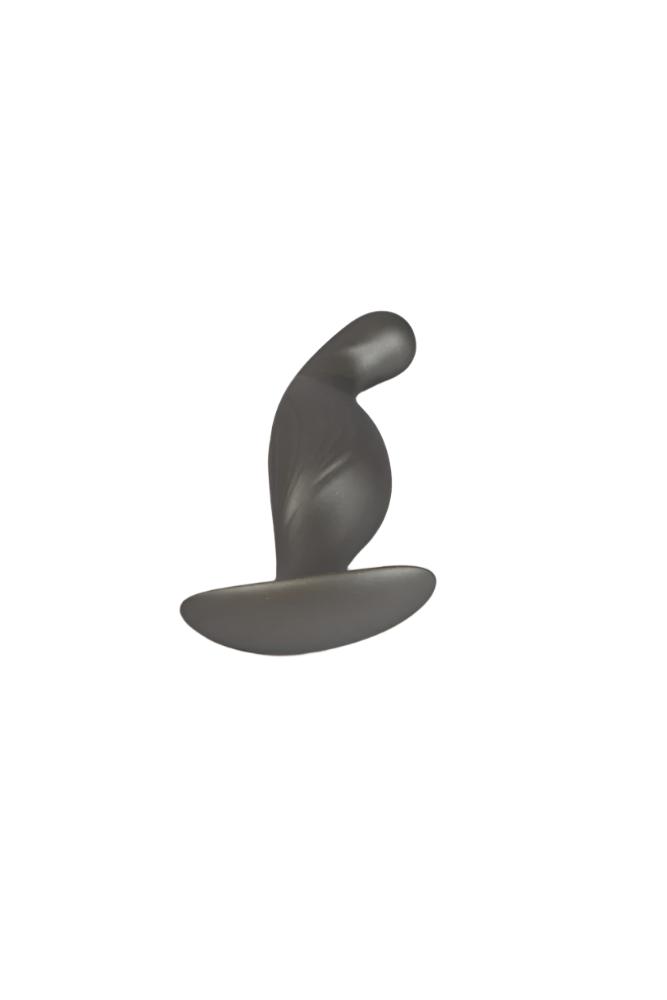 Ouch by Shots Toys - P-Spot Silicone Anal Plug - Gunmetal - Stag Shop